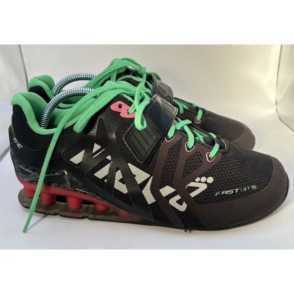 Inov8 Unisex Fastlift 315 FO460 Black Running Shoes‎ Sneakers, Size M 7 W 8.5 - Picture 1 of 11